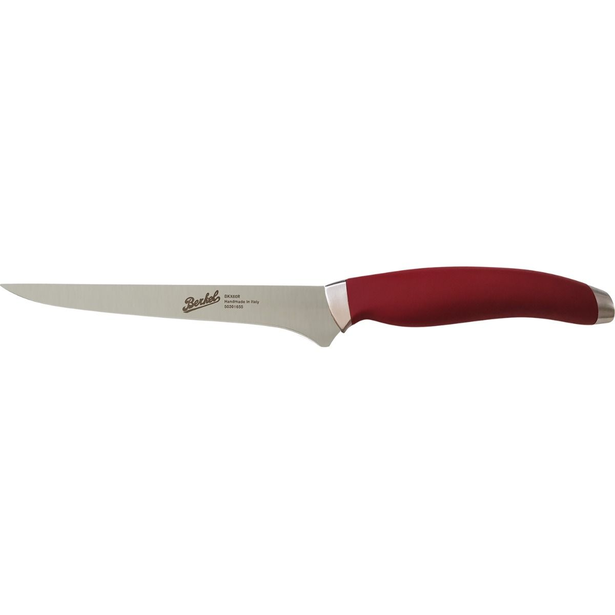 Coltello Disosso 16 cm Acciaio Inox Berkel Teknica Manico Resina Rossa